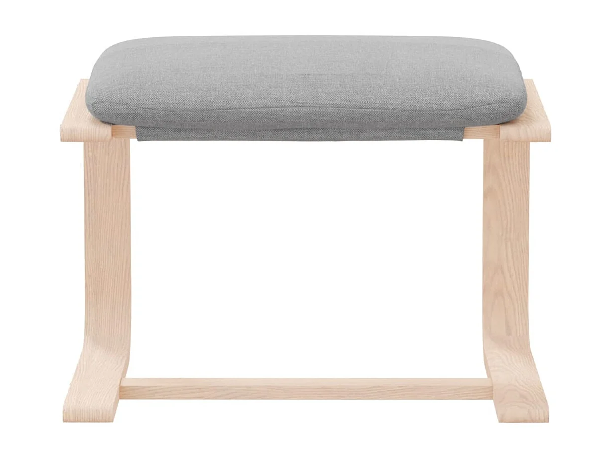 Repose-pied Gris clair 51x41x40 cm Tissu