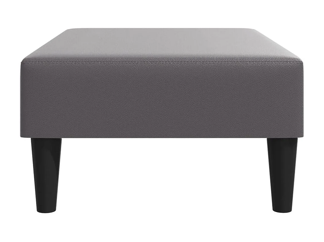 Poggiapiedi Grigio 77x55x31 cm in Similpelle