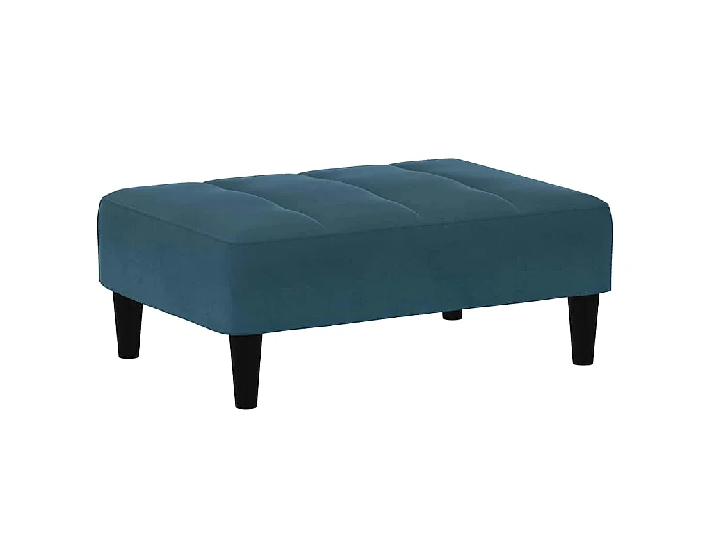 Voetenbank 77x55x31 cm fluweel blauw