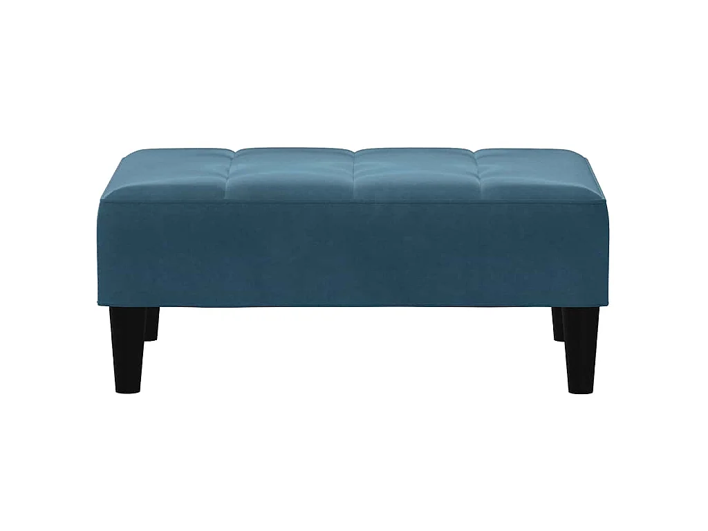Voetenbank 77x55x31 cm fluweel blauw