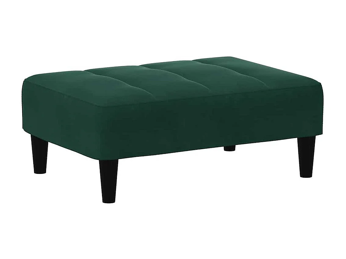 Repose-pied vert foncé 77x55x31 cm velours