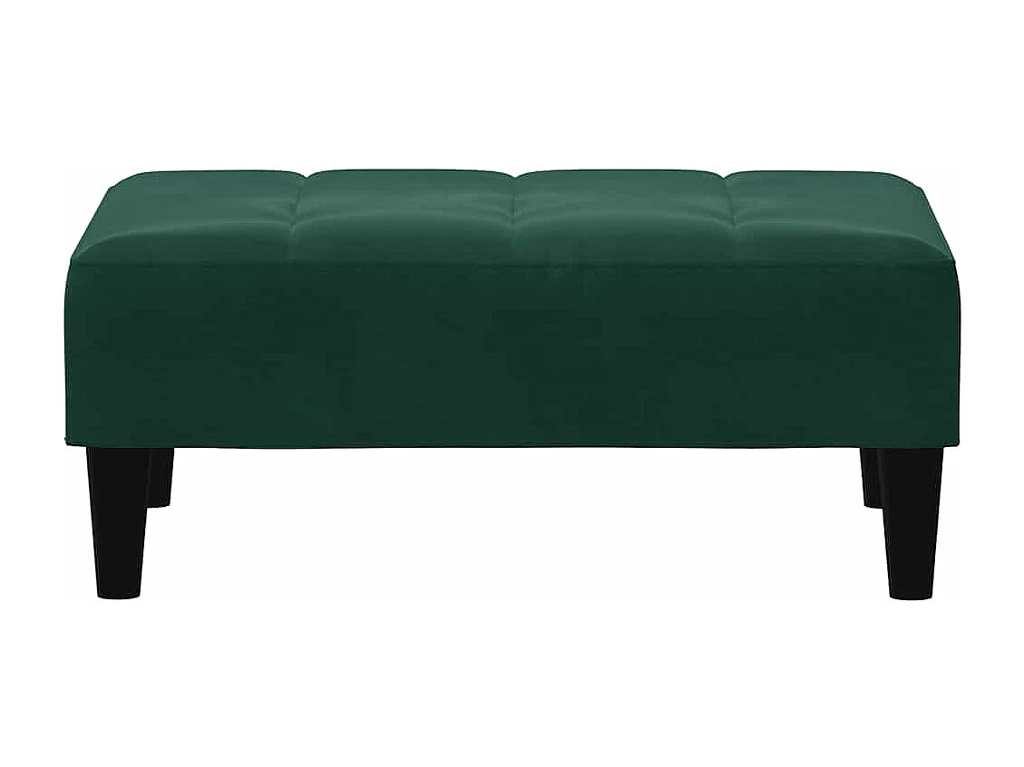 Repose-pied vert foncé 77x55x31 cm velours
