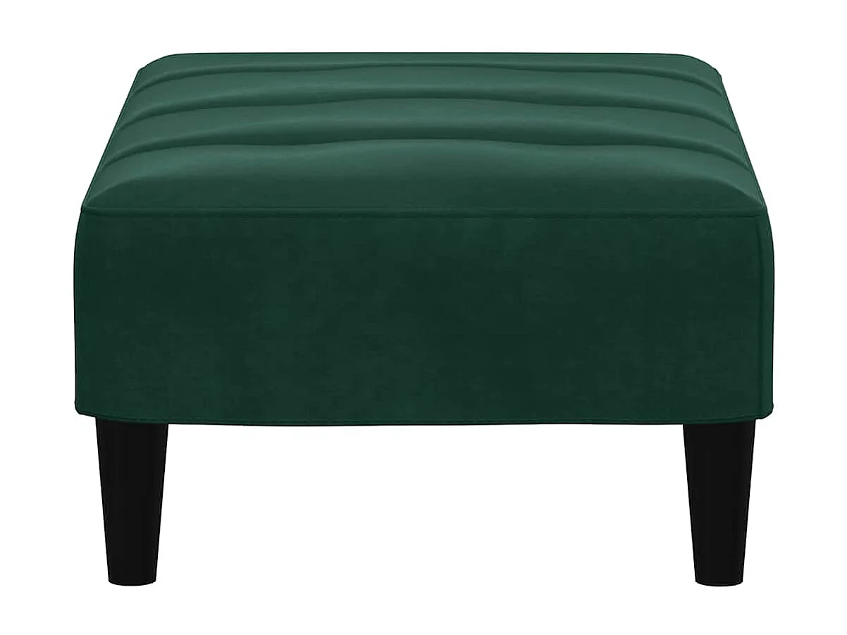Repose-pied vert foncé 77x55x31 cm velours