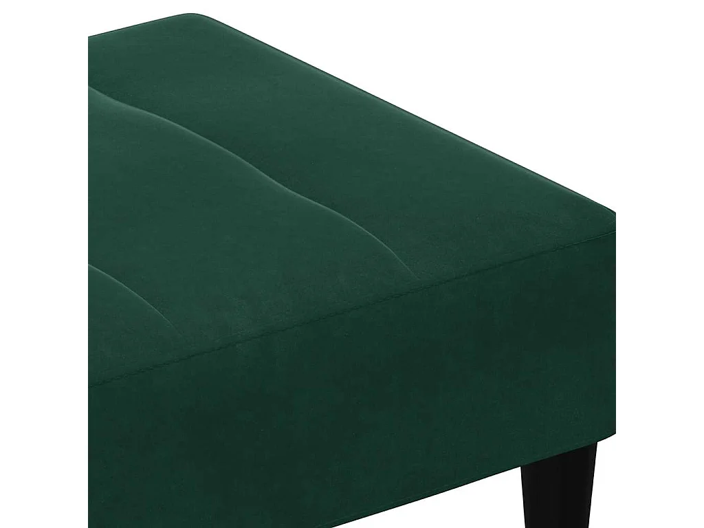 Repose-pied vert foncé 77x55x31 cm velours