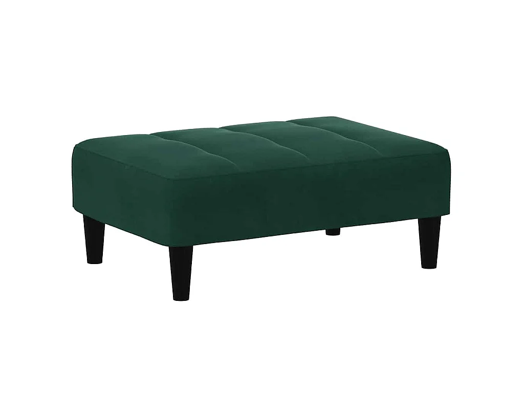 Poggiapiedi Verde Scuro 77x55x31 cm in Velluto