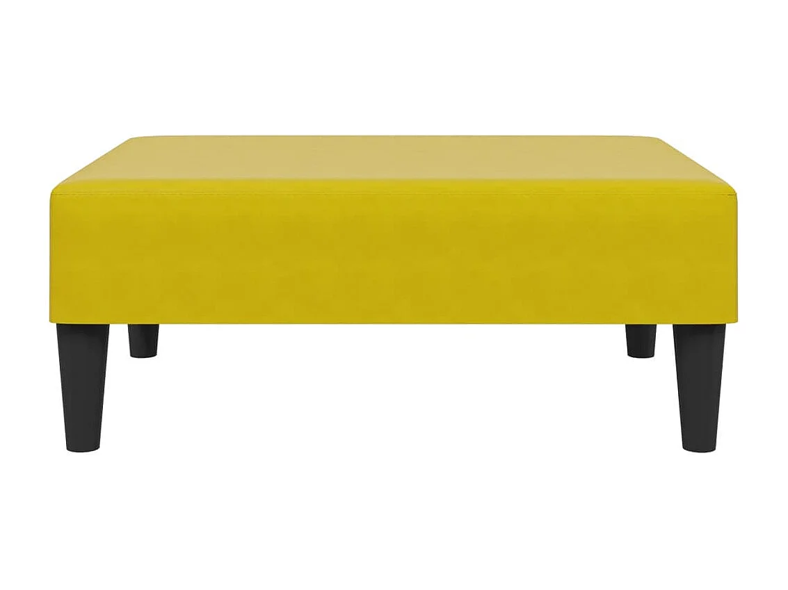 Repose-pied jaune 77x55x31 cm velours
