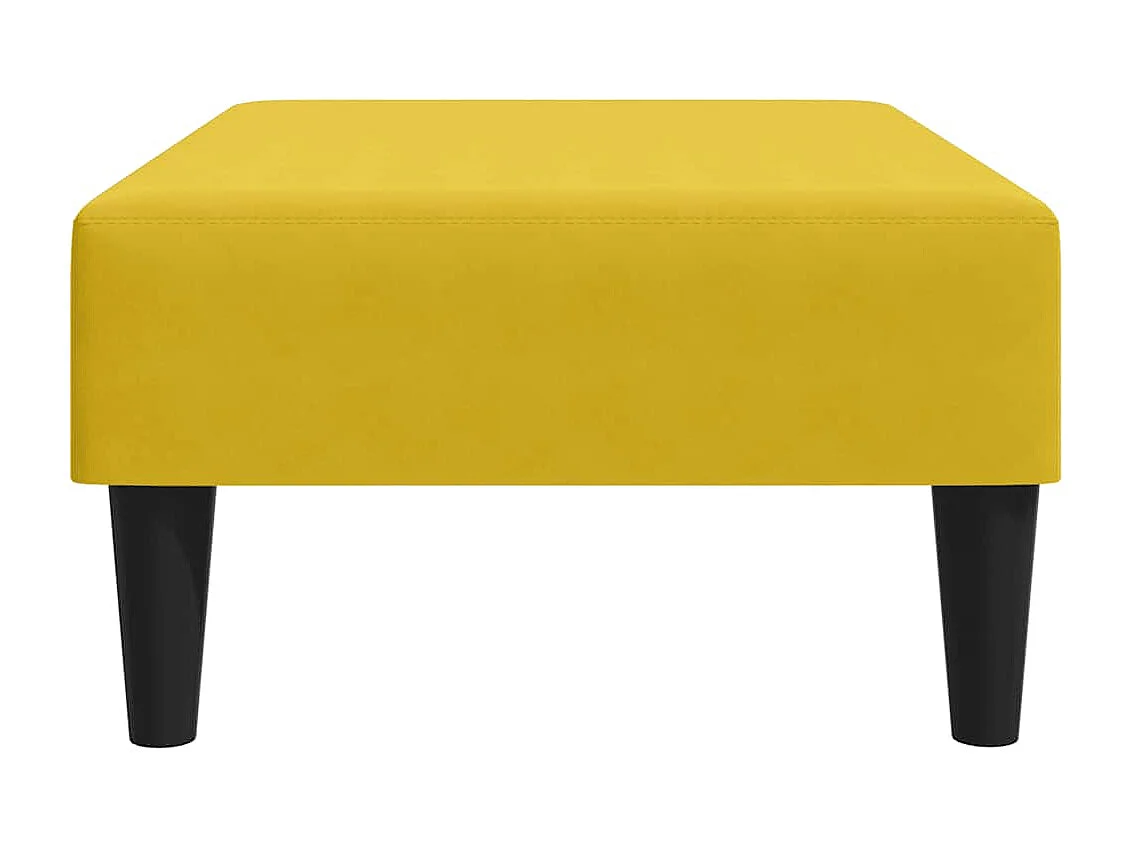 Repose-pied jaune 77x55x31 cm velours