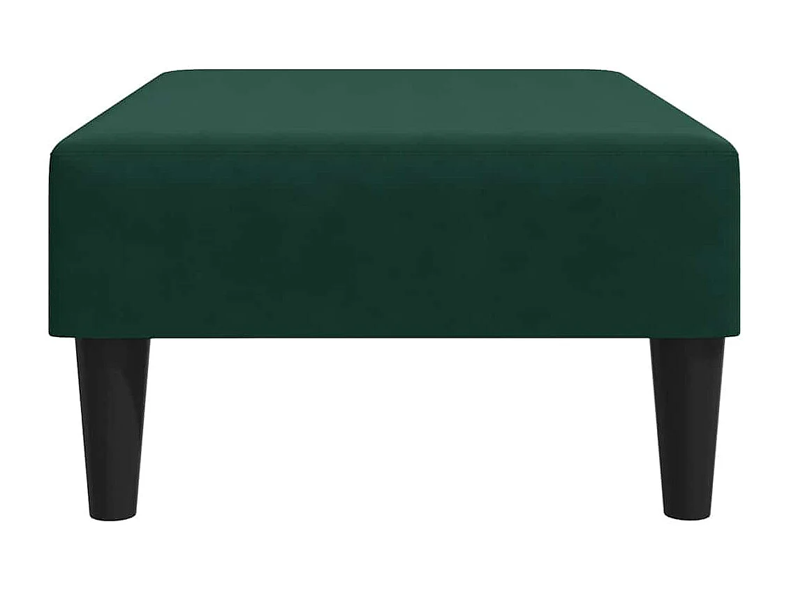Repose-pied vert foncé 77x55x31 cm velours