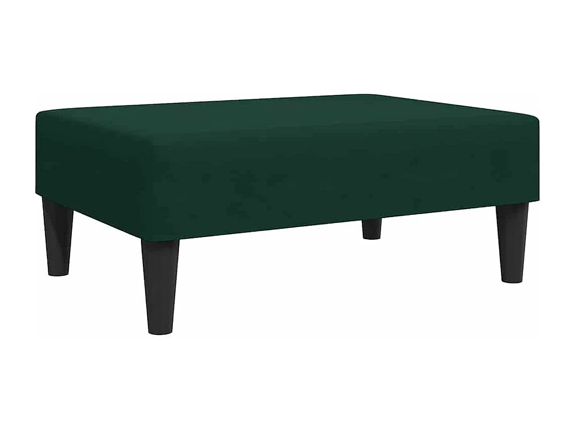 Repose-pied vert foncé 77x55x31 cm velours