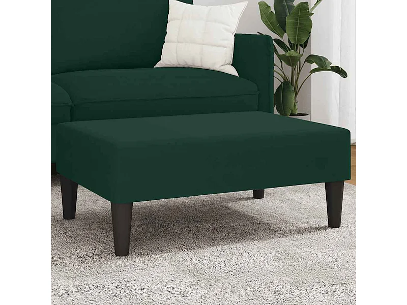 Repose-pied vert foncé 77x55x31 cm velours