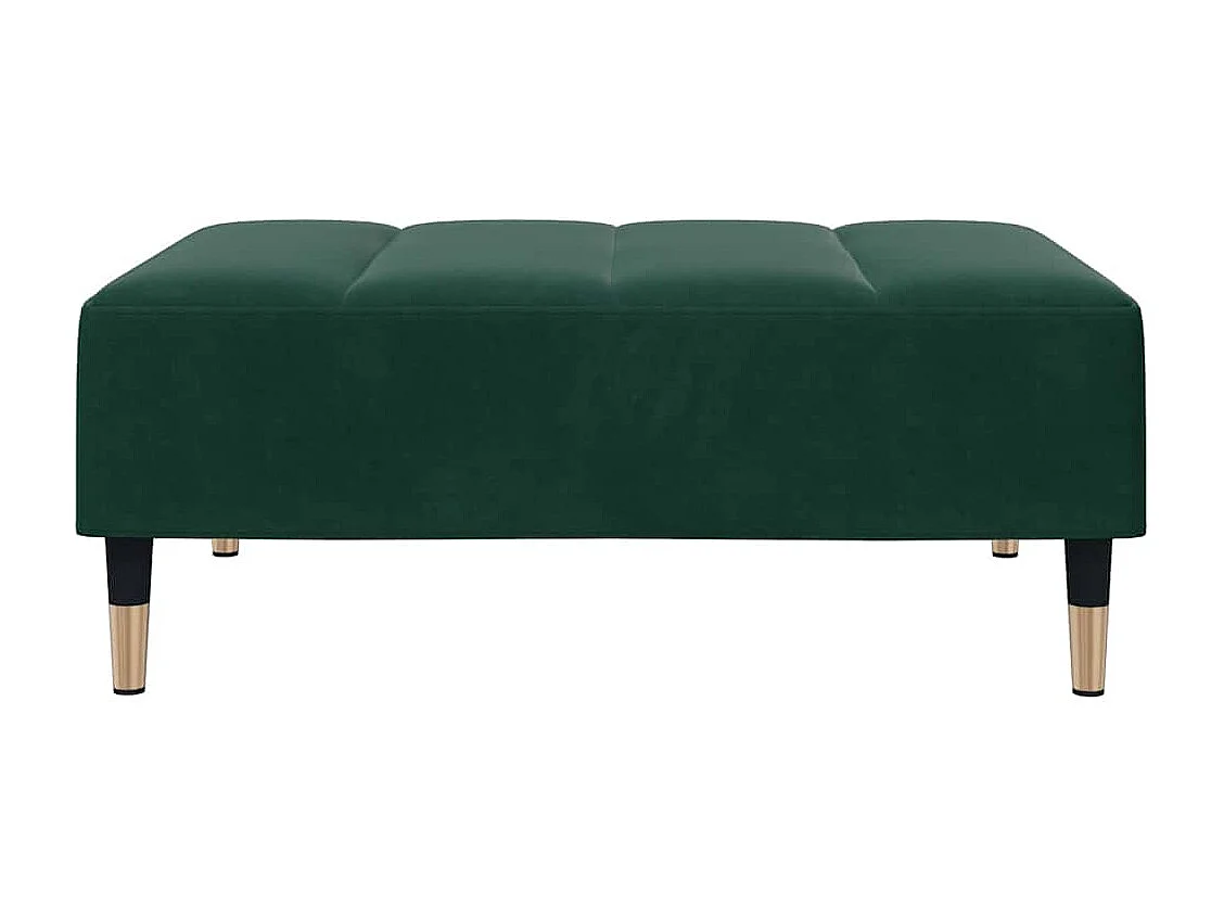 Repose-pied vert foncé 77x55x31 cm velours