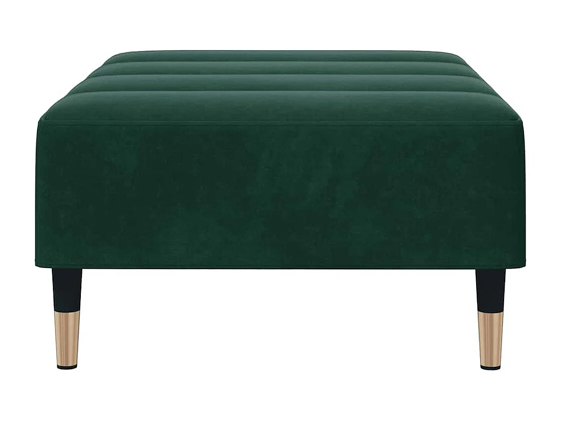 Repose-pied vert foncé 77x55x31 cm velours