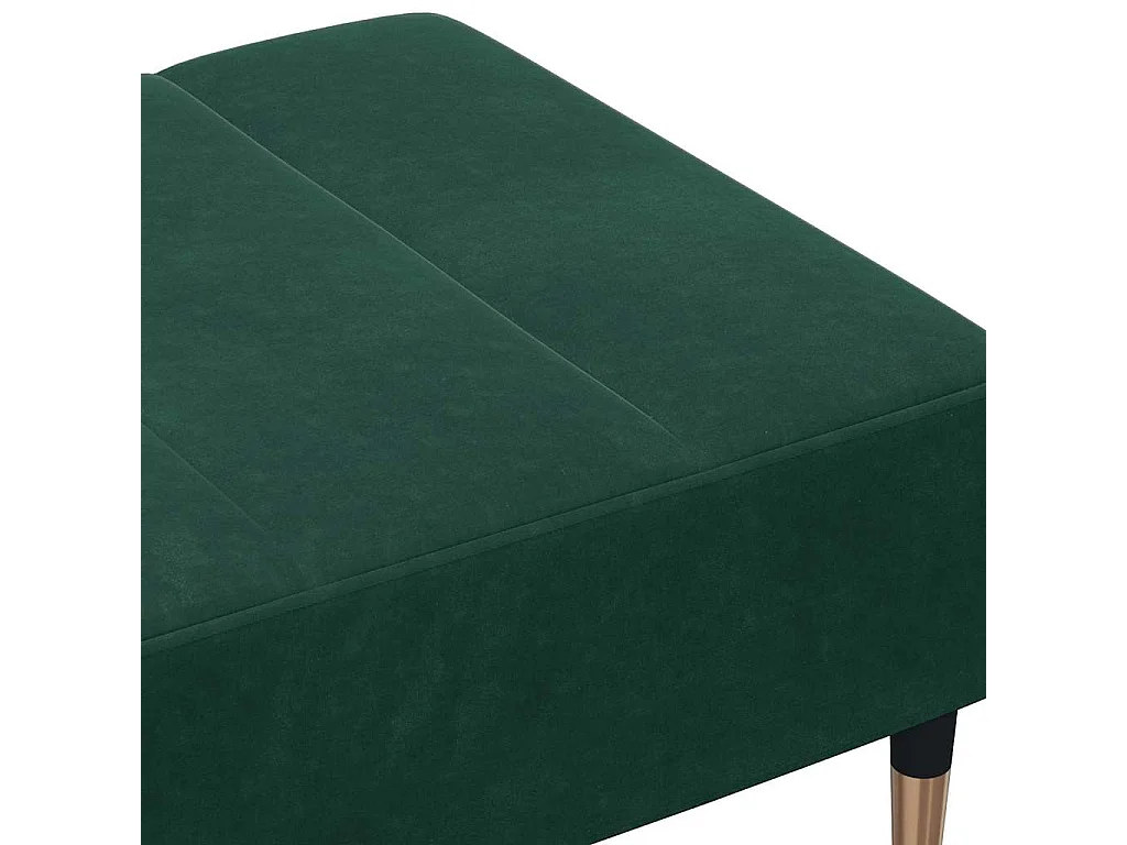 Repose-pied vert foncé 77x55x31 cm velours
