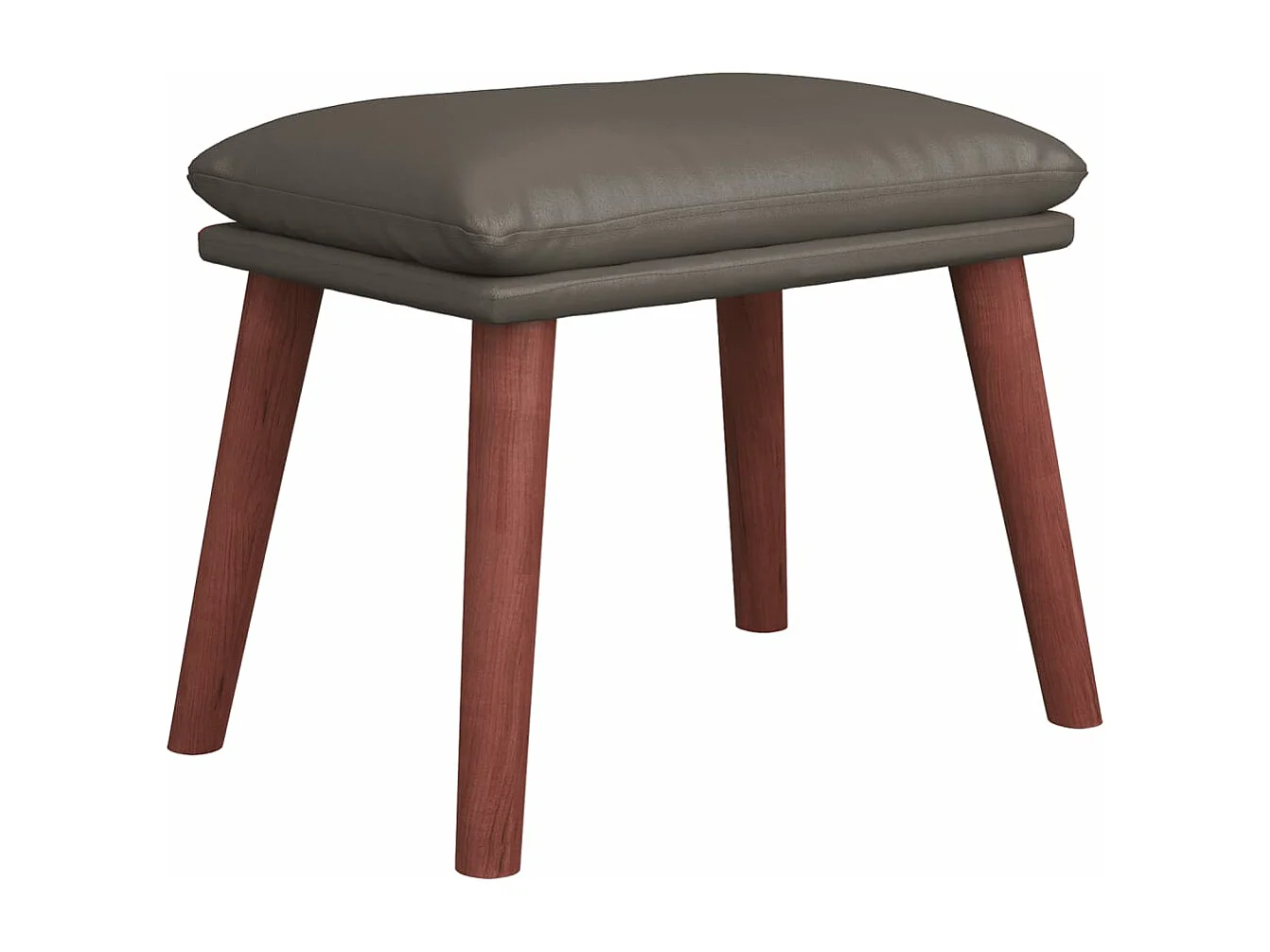 Voetenbank 45x29,5x35 cm kunstleer grijs