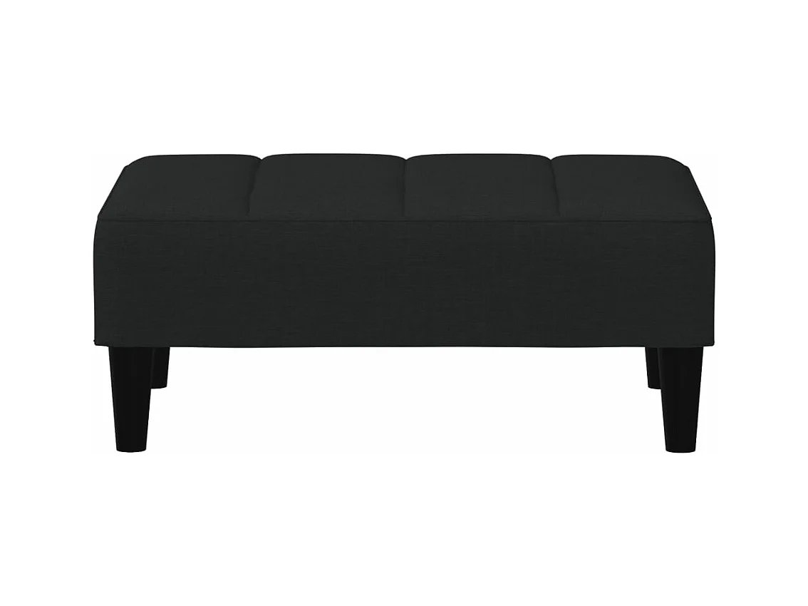 Repose-pied noir 77x55x31 cm velours