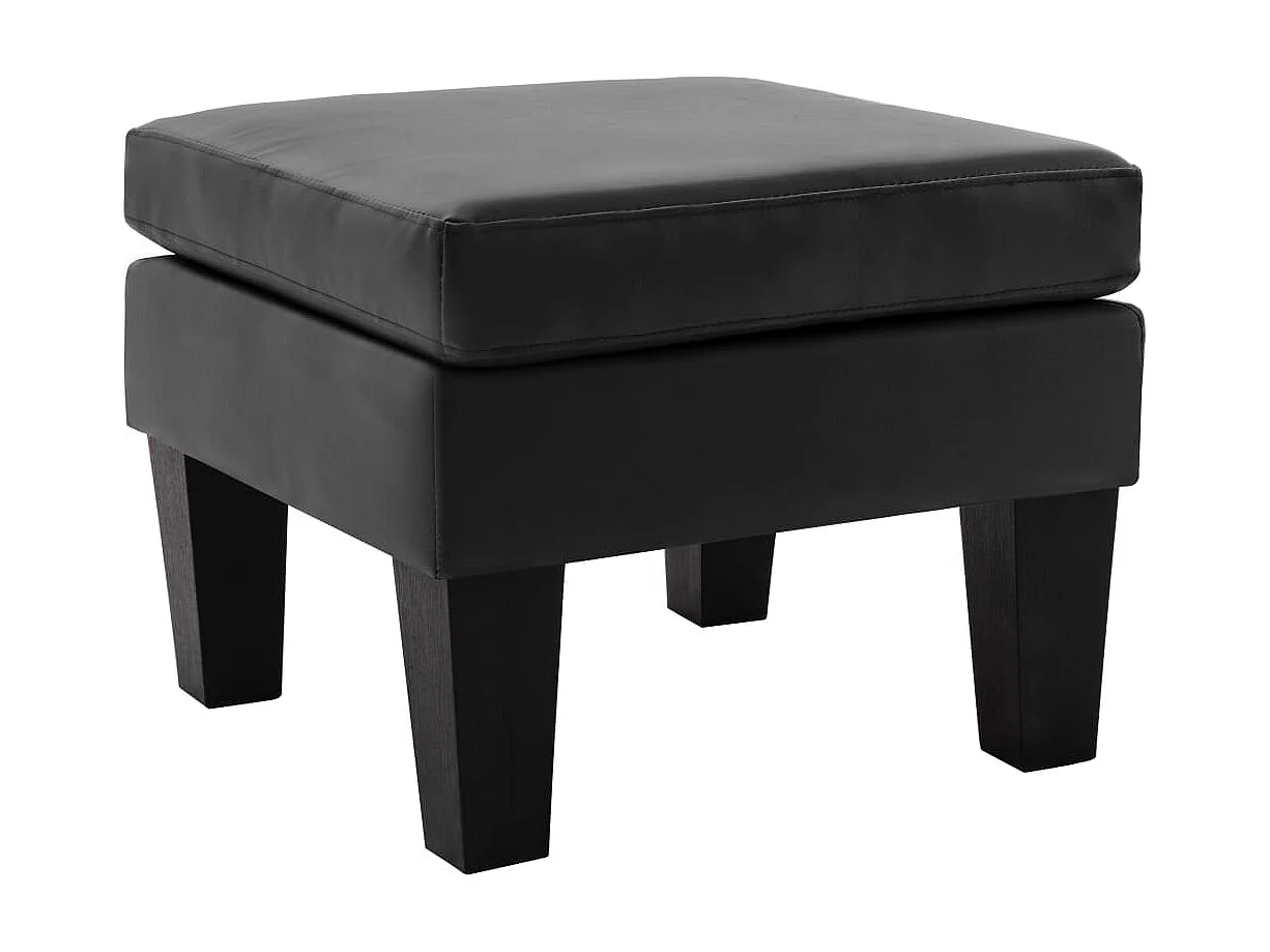 Poggiapiedi Nero in Similpelle