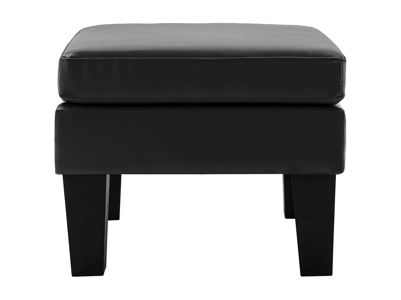 Apoio de pés couro artificial preto