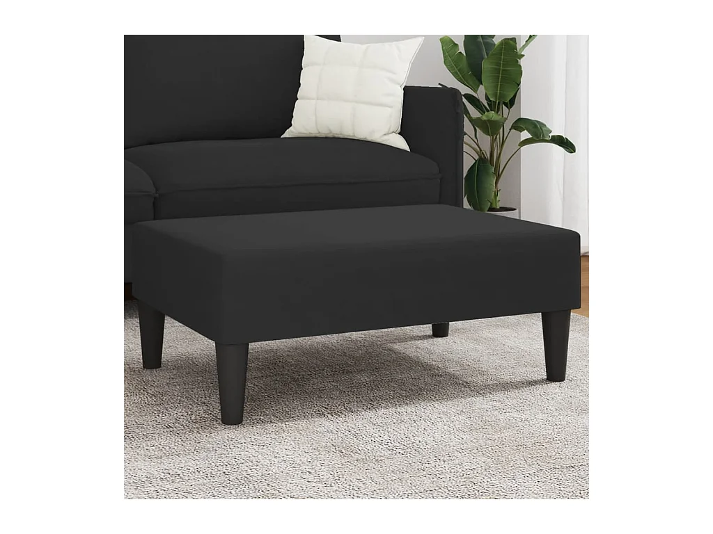 Repose-pied noir 77x55x31 cm velours