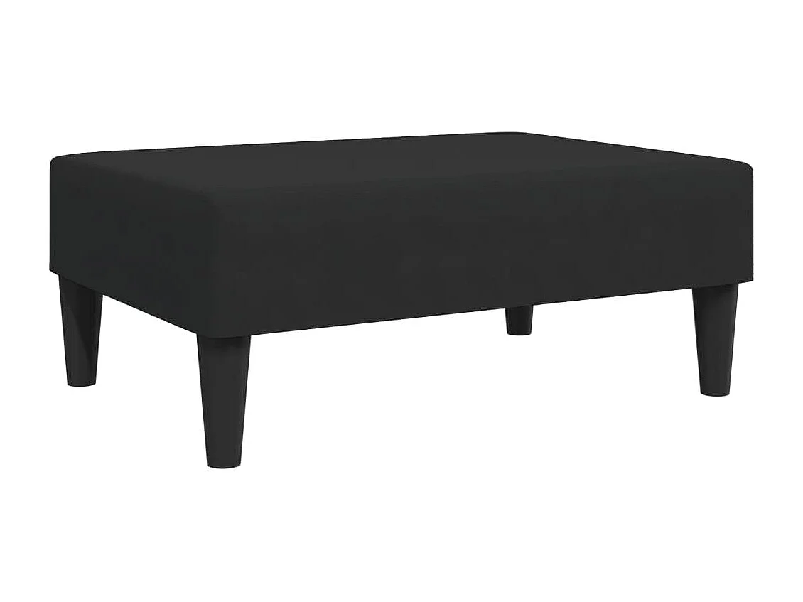 Repose-pied noir 77x55x31 cm velours