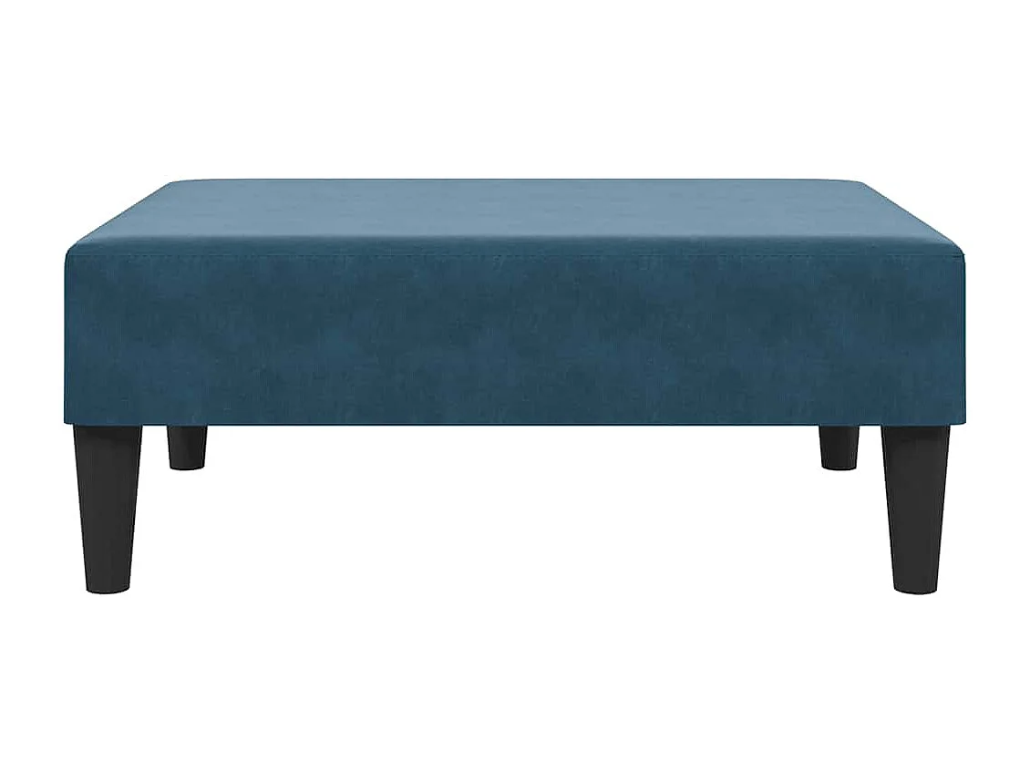 Repose-pied bleu 77x55x31 cm velours