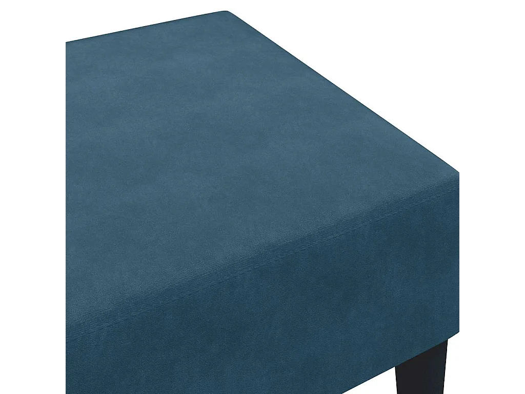 Repose-pied bleu 77x55x31 cm velours