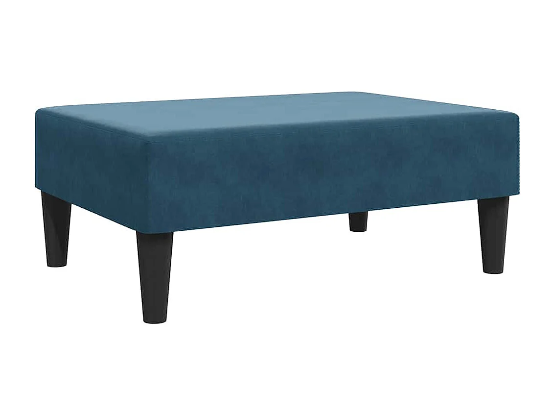 Repose-pied bleu 77x55x31 cm velours