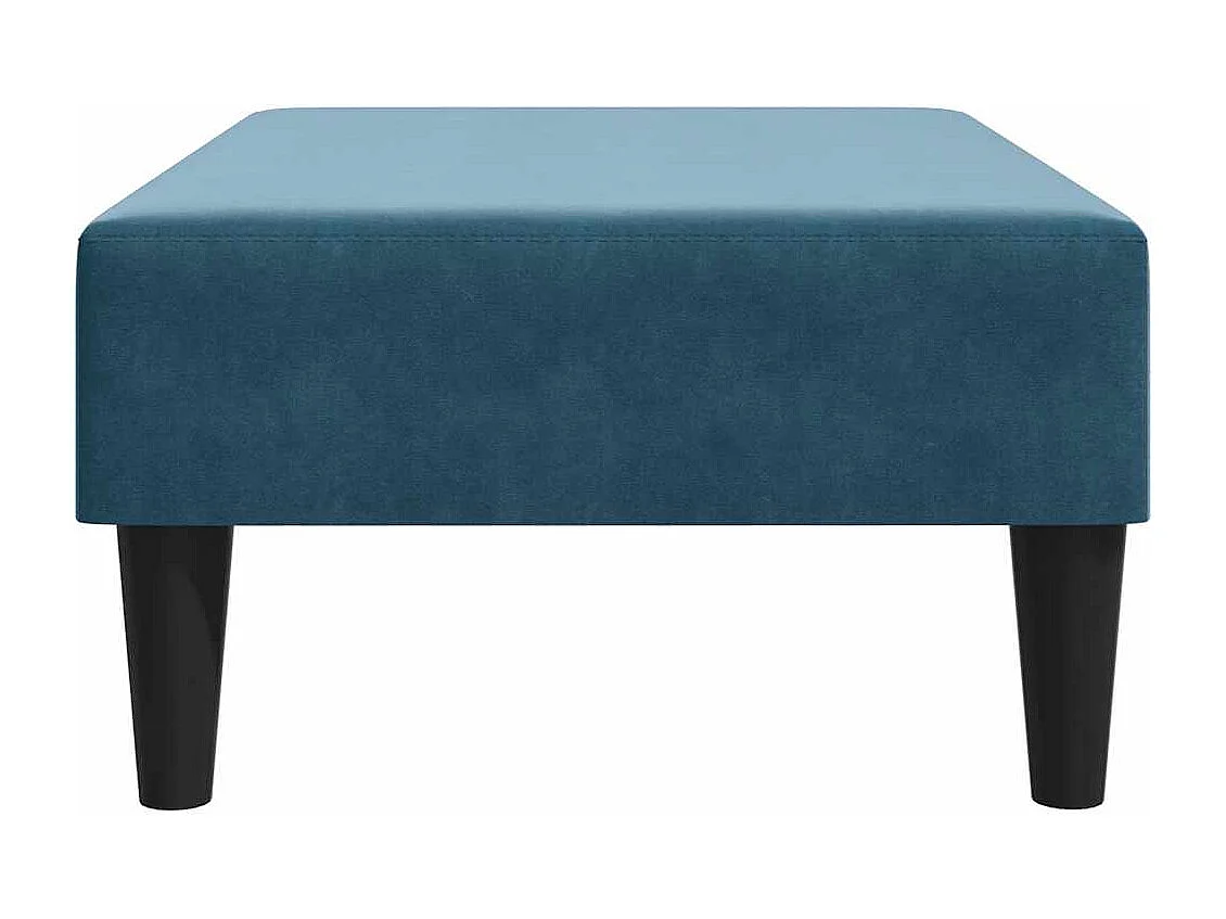 Repose-pied bleu 77x55x31 cm velours