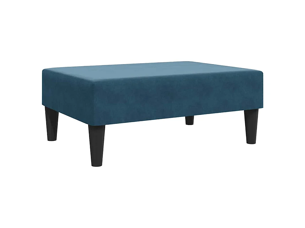 Voetenbank 77x55x31 cm fluweel blauw
