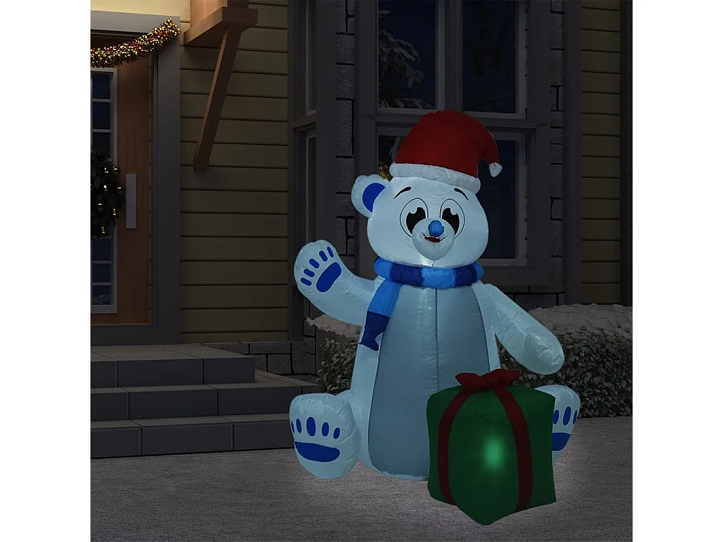 Ours polaire gonflable de Noël à LED pour Int/Ext 1,8 m