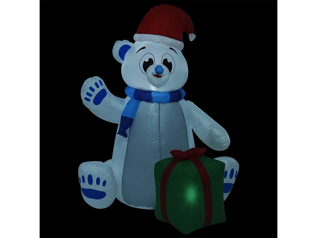 Ours polaire gonflable de Noël à LED pour Int/Ext 1,8 m
