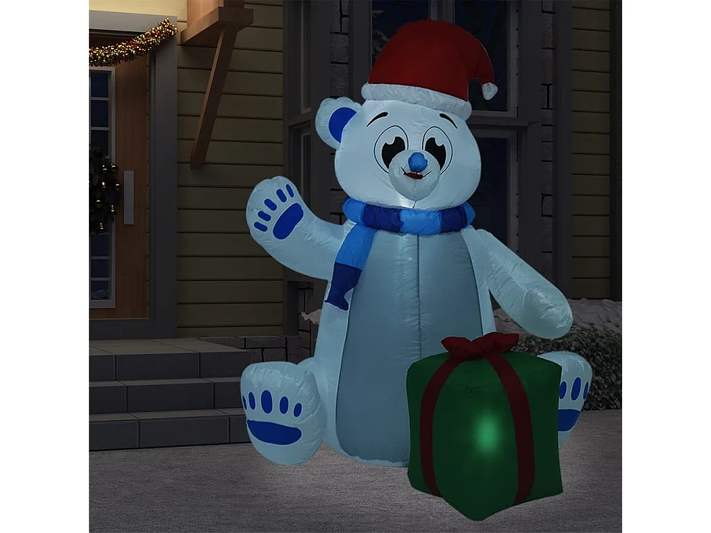 Ours polaire gonflable de Noël à LED pour Int/Ext 2,4 m