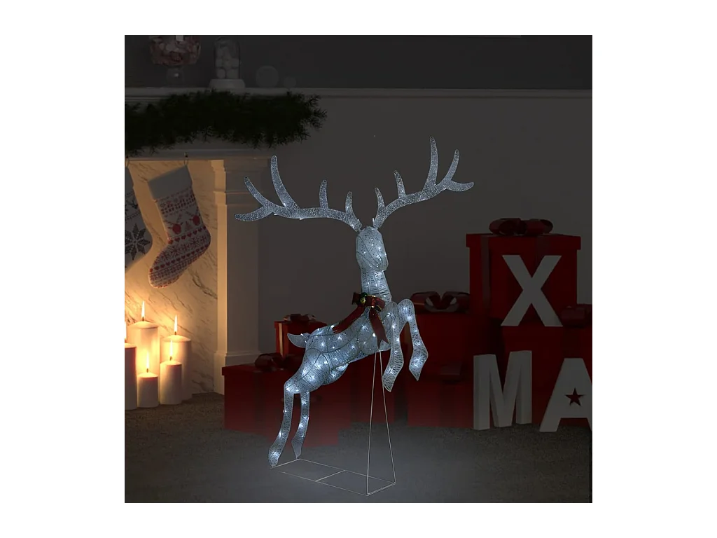 Renne volant de décoration de Noël 120 LED Blanc froid Blanc