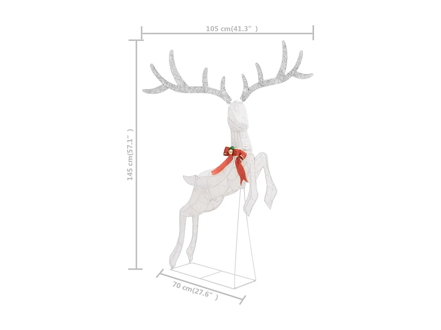 Renne volant de décoration de Noël 120 LED Blanc froid Blanc