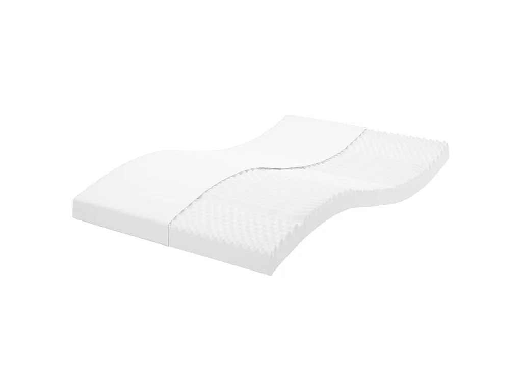Matelas en mousse blanc 140x200 cm 7 zones dureté 20 ILD