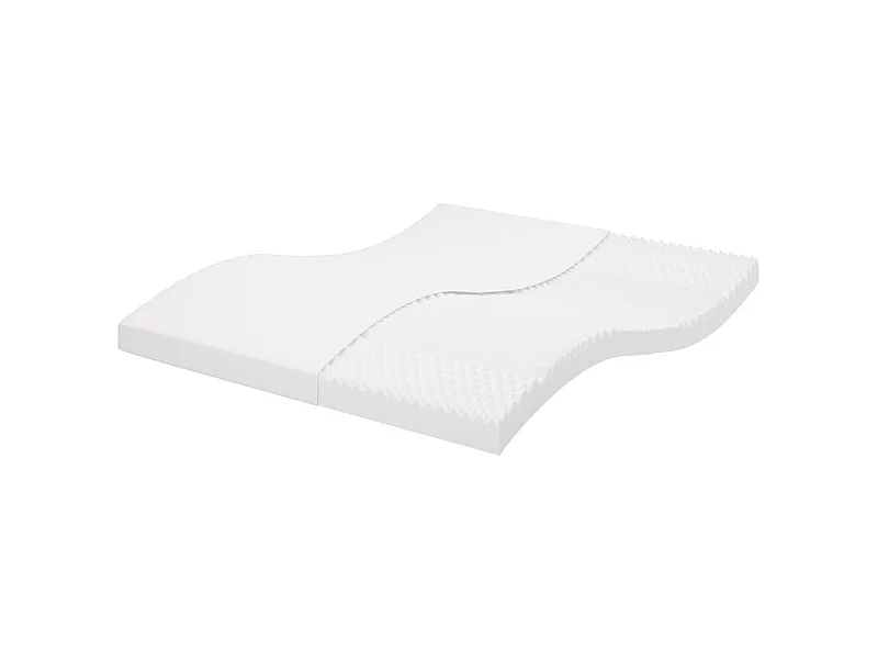 Matelas en mousse blanc 160x200 cm 7 zones dureté 20 ILD