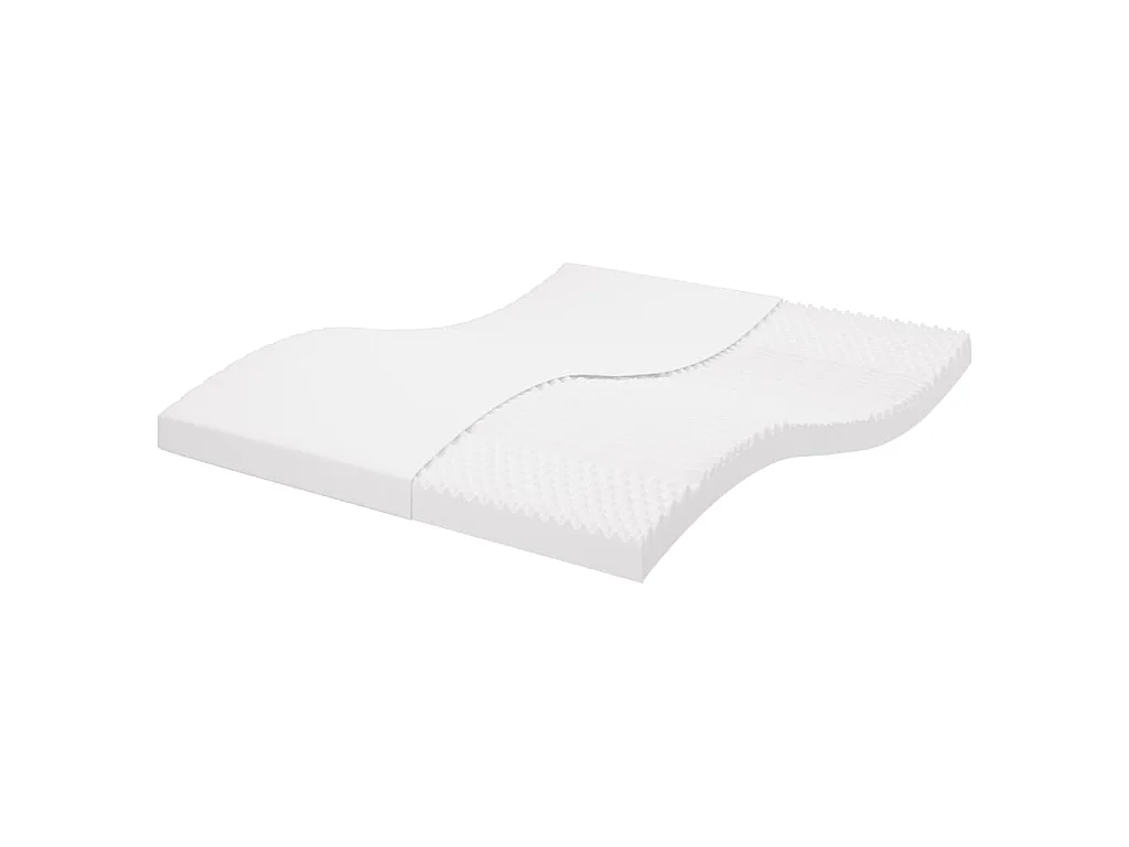 Materasso in Schiuma Bianco 160x200 cm 7 Zone Durezza 20 ILD