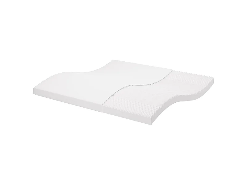 Schaumstoffmatratze Weiß 200x200 cm 7-Zonen Härtegrad 20 ILD