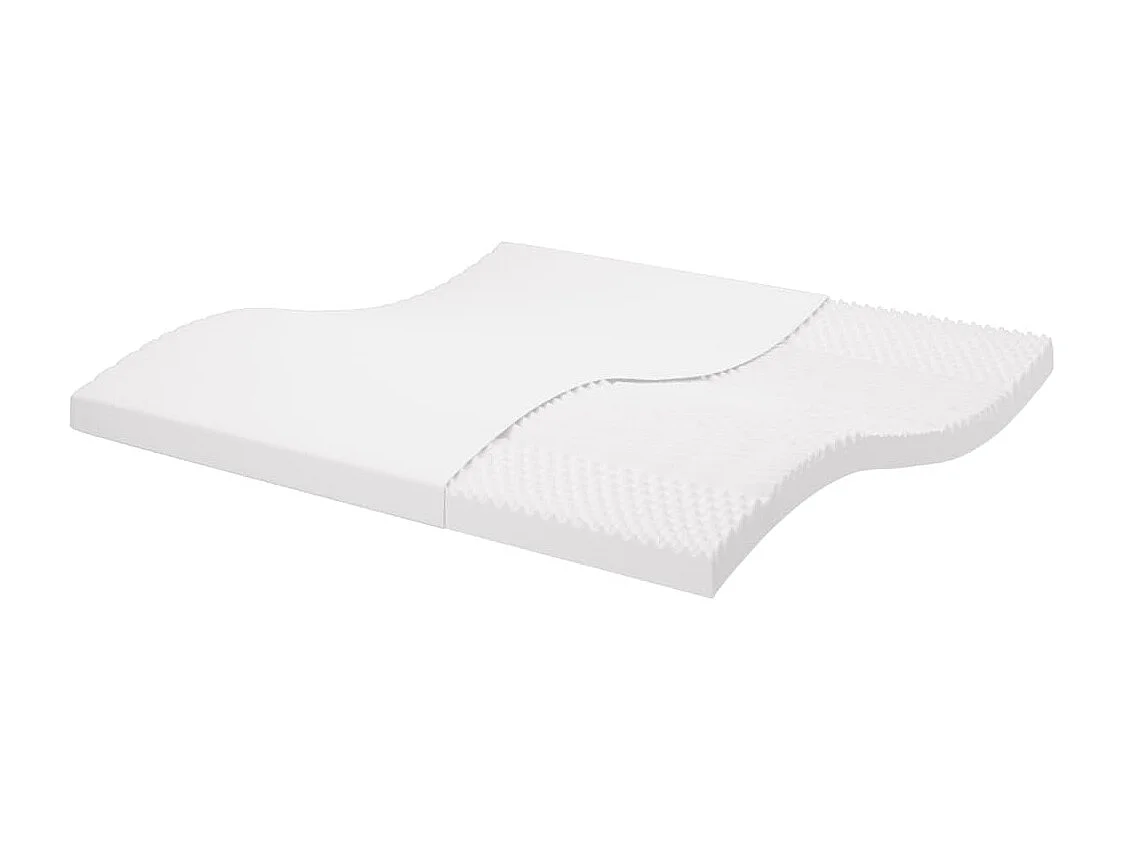 Matelas en mousse blanc 200x200 cm 7 zones dureté 20 ILD