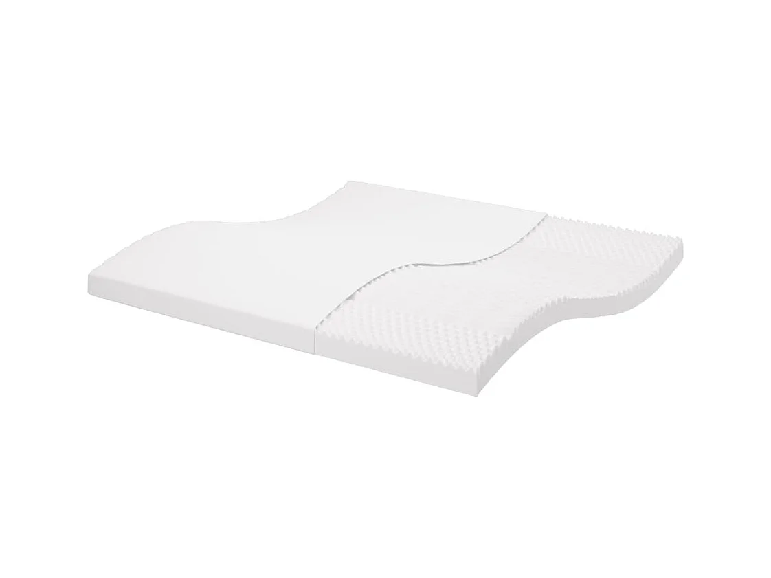 Matelas en mousse blanc 200x200 cm 7 zones dureté 20 ILD