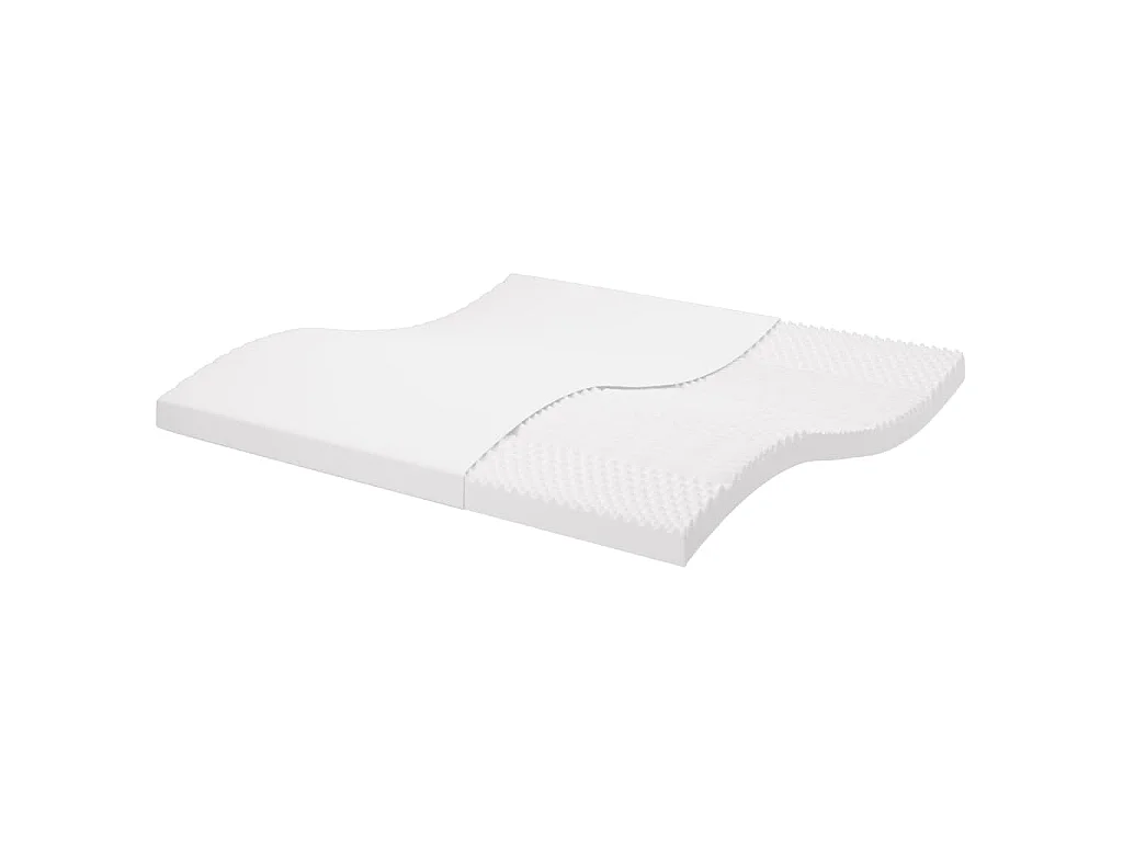 Matelas en mousse blanc 200x200 cm 7 zones dureté 20 ILD