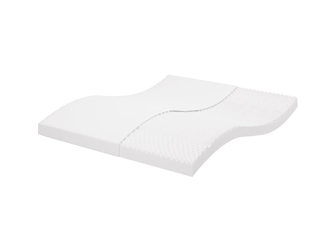 Matelas en mousse blanc 180x200 cm 7 zones dureté 20 ILD