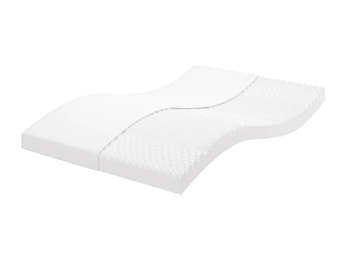 Matelas en mousse blanc 120x200 cm 7 zones dureté 20 ILD