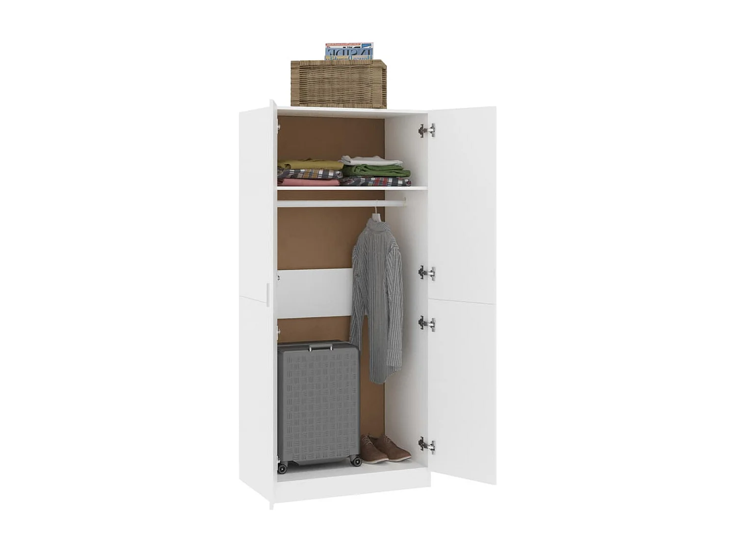 Garde-robe Blanc 80x52x180 cm Bois d’ingénierie