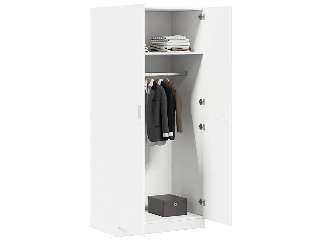 Garde-robe Blanc 80x52x180 cm Bois d’ingénierie