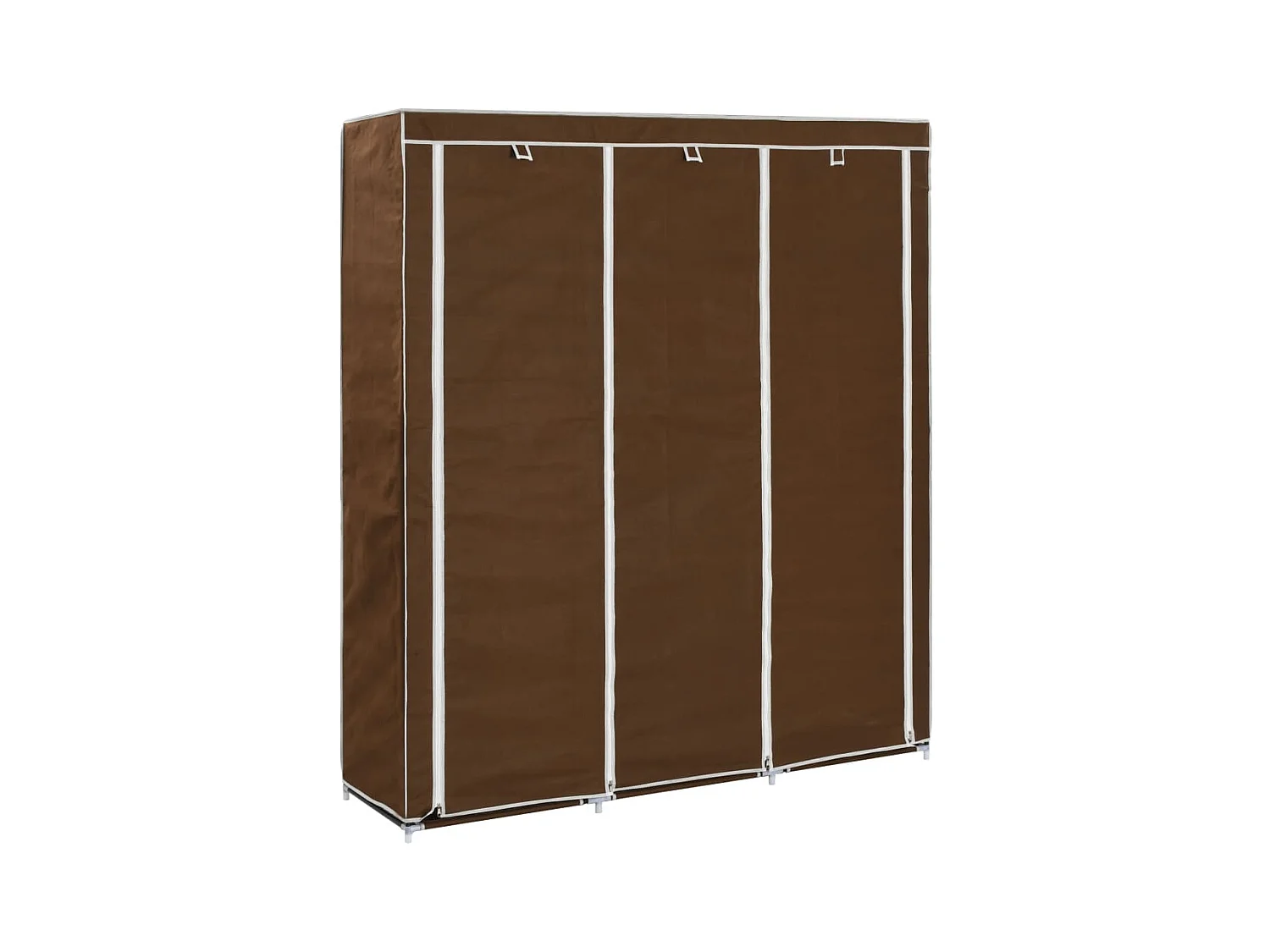 Armoire avec compartiments et barres Marron 150x45x175 cm Tissu