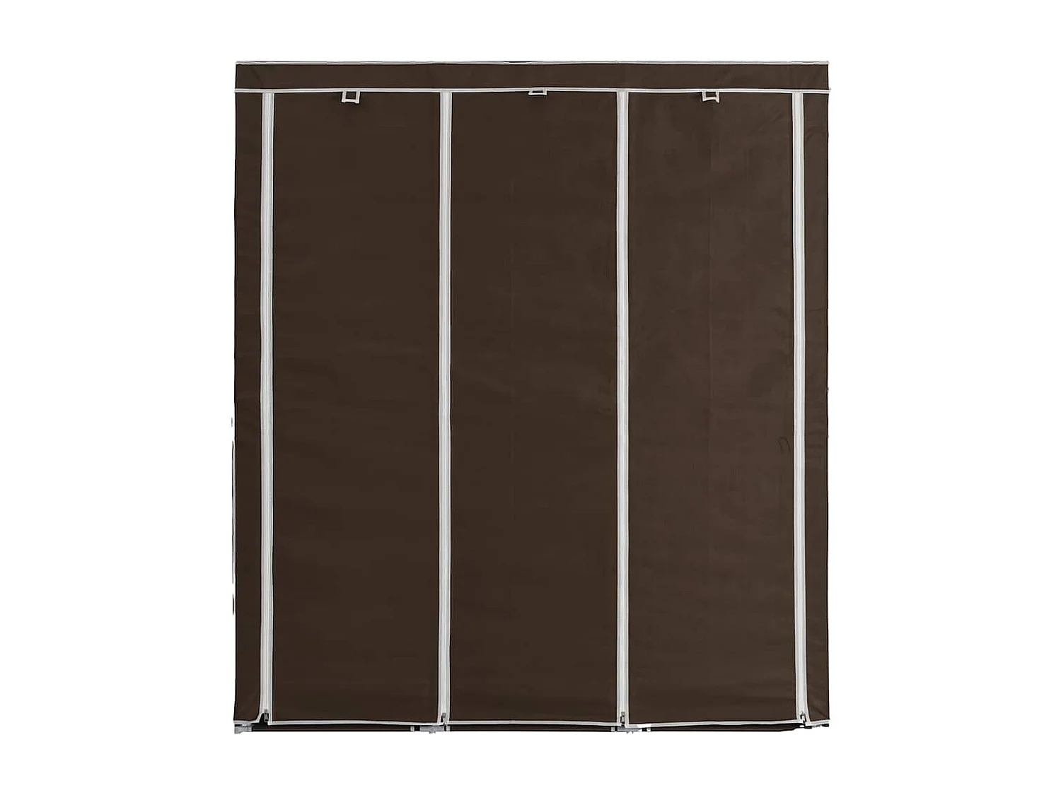 Armoire avec compartiments et barres Marron 150x45x175 cm Tissu