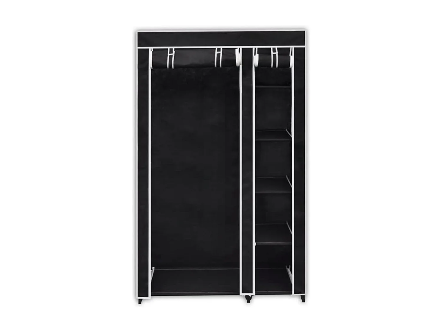 Kledingkast opvouwbaar 110x45x175 cm zwart