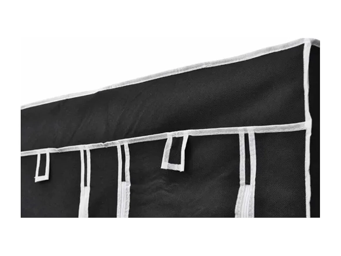 Kledingkast opvouwbaar 110x45x175 cm zwart