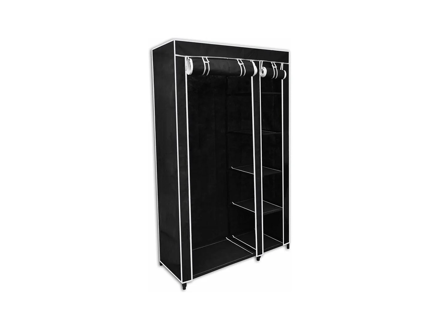 Garde-robe pliable Noir 110 x 45 x 175 cm
