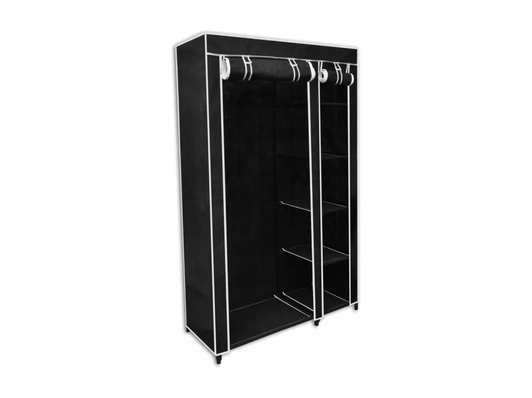 Kauf Unique Faltbarer Stoffschrank Schwarz 110 x 45 x 175 cm